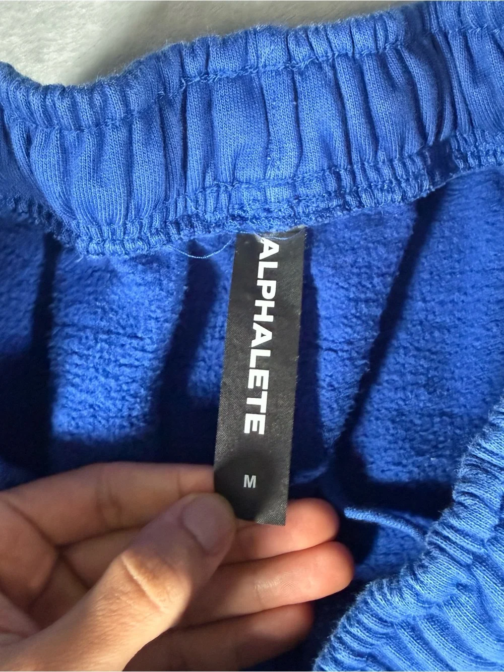 Alphalete Jogger Sweatpants Mens M 30” Tapered Fit Fleece Gym Washed Blue